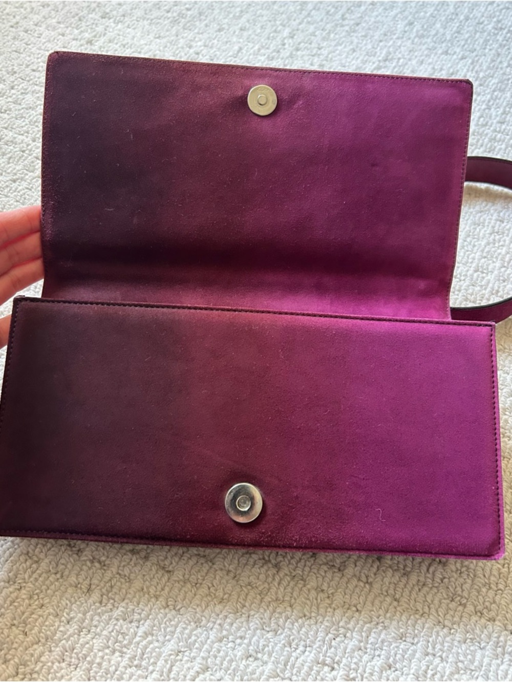 Ferragamo Plum ombrè suede shoulder bag-Vintage '90's - Picture 3 of 7